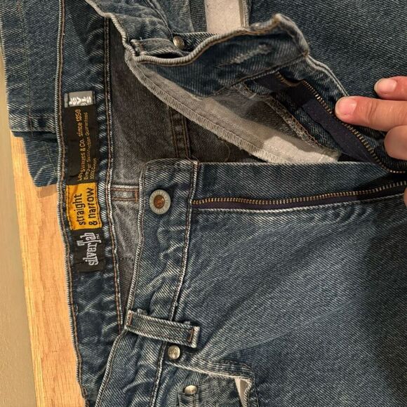 Vintage 90s Levi’s Silvertab Straight & Narrow Leg Jeans 36/34 - Picture 2 of 12